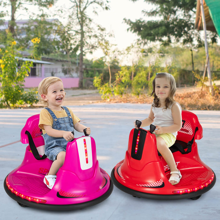 12V Kids Ride On Electric Bumper Car with Dual Joysticks and Remote Control-