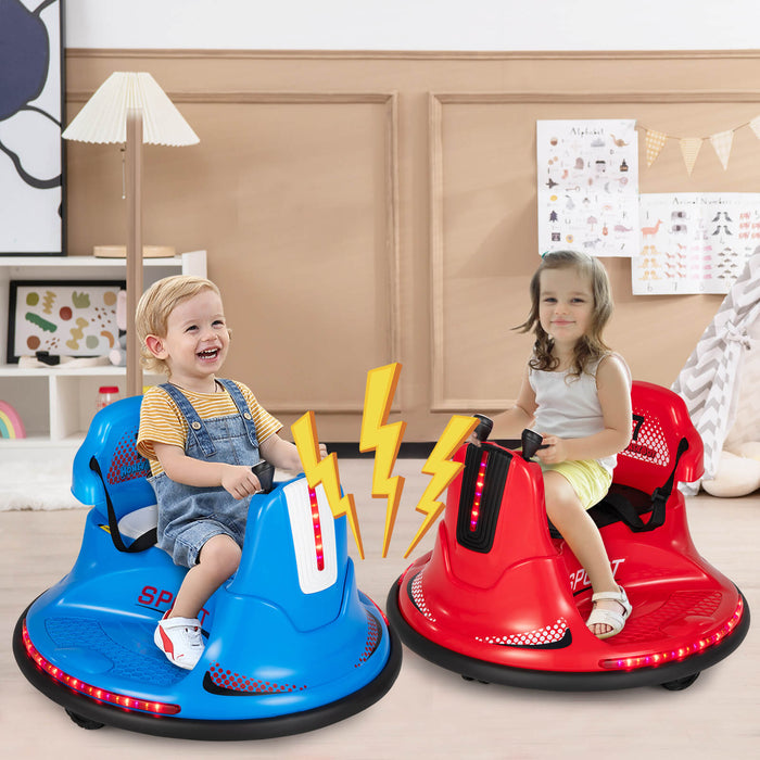 12V Kids Ride On Electric Bumper Car with Dual Joysticks and Remote Control-