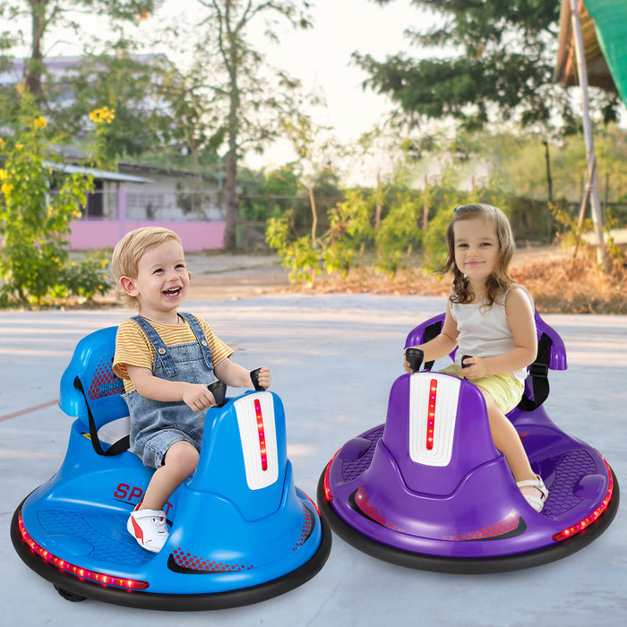 12V Kids Ride On Electric Bumper Car with Dual Joysticks and Remote Control-