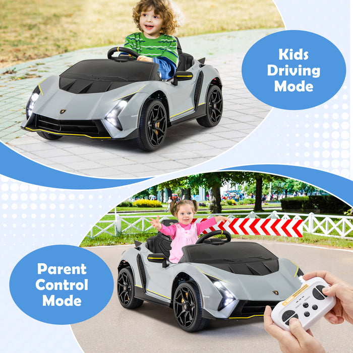 12V Kids Ride on Car 4WD Lamborghini Licensed with 3 Speeds and Music-