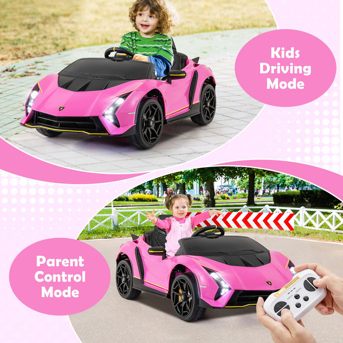 12V Kids Ride on Car 4WD Lamborghini Licensed with 3 Speeds and Music-
