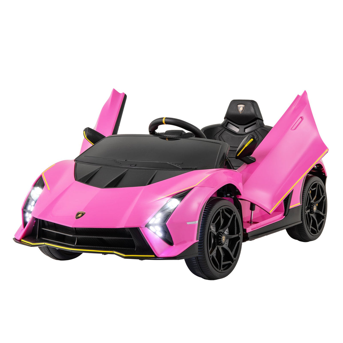 12V Kids Ride on Car 4WD Lamborghini Licensed with 3 Speeds and Music-