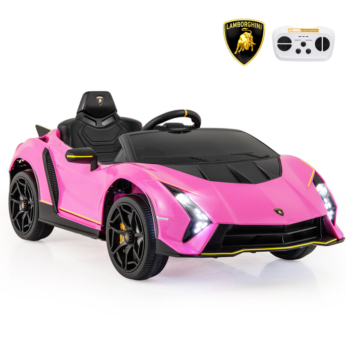 12V Kids Ride on Car 4WD Lamborghini Licensed with 3 Speeds and Music-