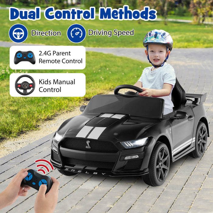 12V Kids Ride on Car Electric Licensed Ford Mustang Shelby GT500 for Kids Aged 3-8-