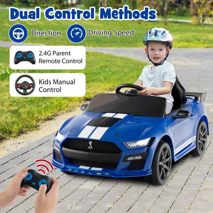 12V Kids Ride on Car Electric Licensed Ford Mustang Shelby GT500 for Kids Aged 3-8-