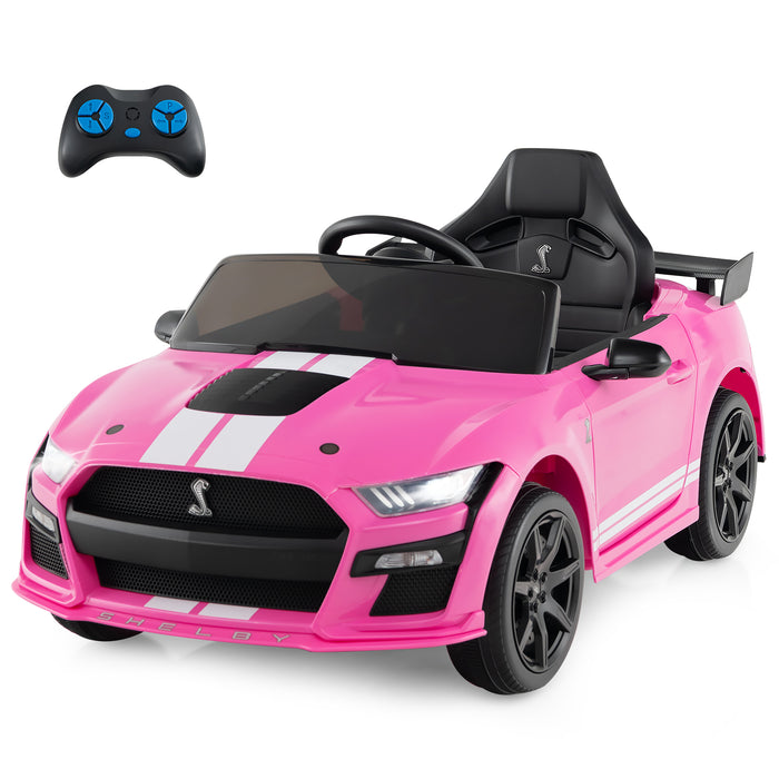 12V Kids Ride on Car Electric Licensed Ford Mustang Shelby GT500 for Kids Aged 3-8-