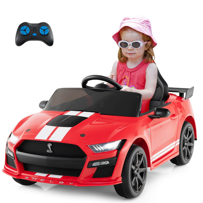 12V Kids Ride on Car Electric Licensed Ford Mustang Shelby GT500 for Kids Aged 3-8-