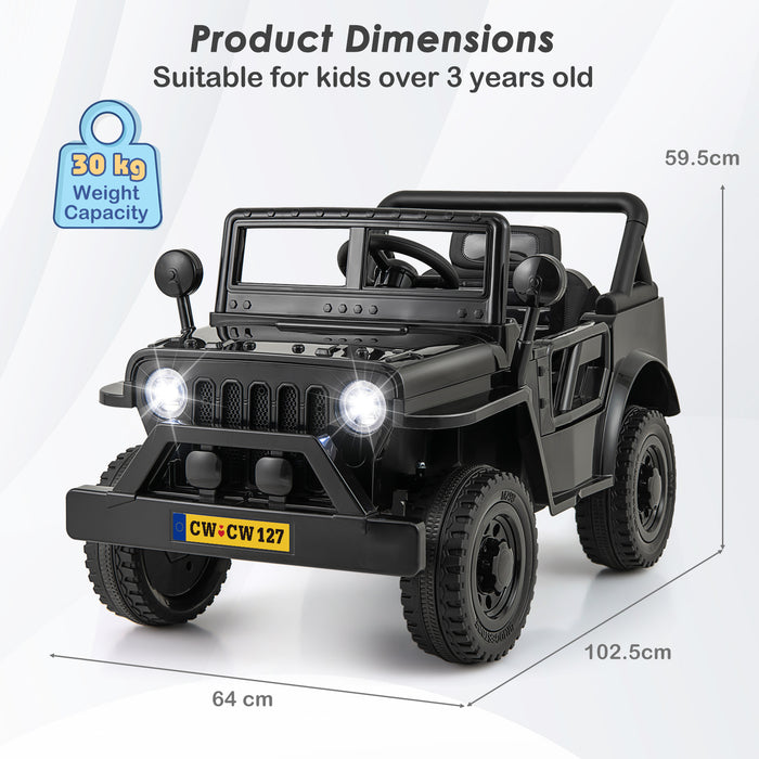 12V Kids Ride on Truck with Remote Control and 3 Speeds for Children-