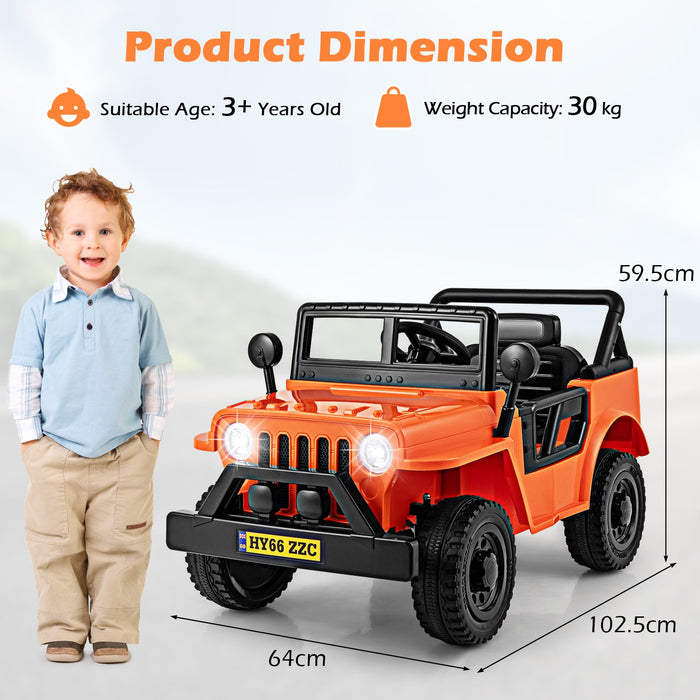12V Kids Ride on Truck with Remote Control and 3 Speeds for Children-