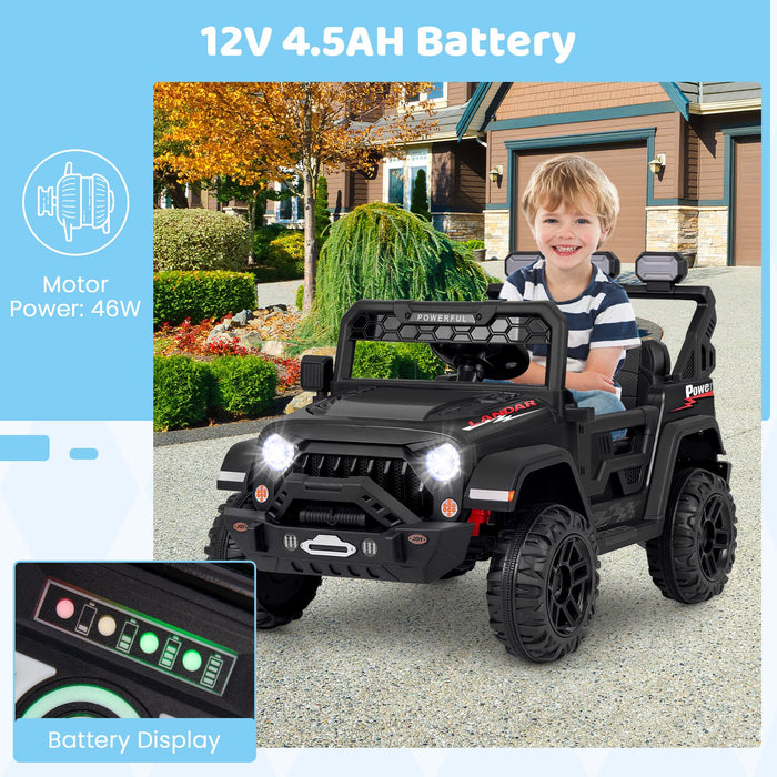 12V Kids Ride on Truck with Remote Control and Wireless Connection-