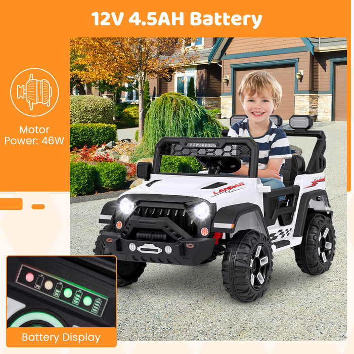 12V Kids Ride on Truck with Remote Control and Wireless Connection-