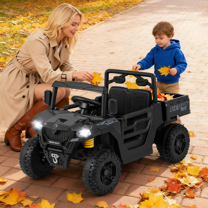 12V Ride on Dump Truck with Electric Dump Bed with Music and Remote Control-