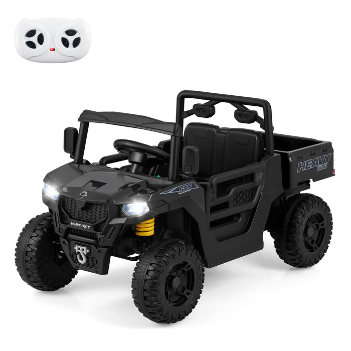 12V Ride on Dump Truck with Electric Dump Bed with Music and Remote Control-