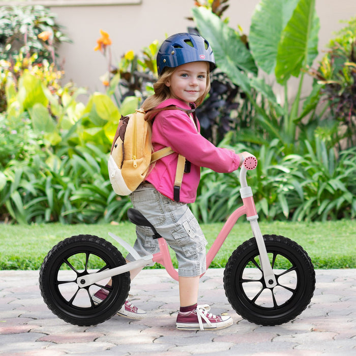 12 Inch Balance Bike No Pedal Training Bicycle with Adjustable Handle and Seat-