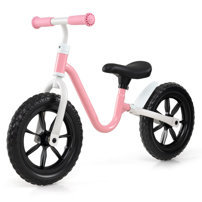 12 Inch Balance Bike No Pedal Training Bicycle with Adjustable Handle and Seat-