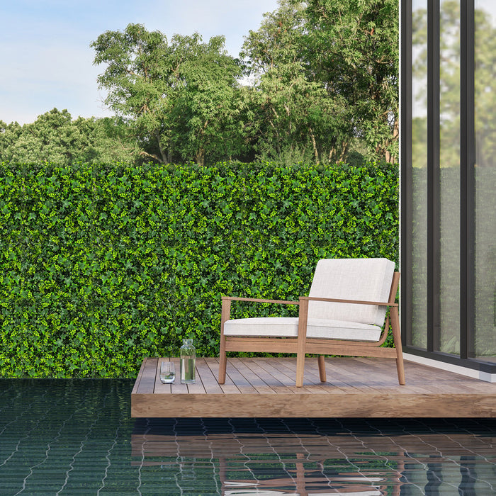 12 Pieces Artificial Grass Wall Panels Faux Boxwood Panels