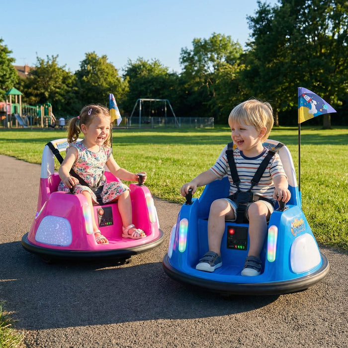 12V Bumper Car for Kids with Remote Control and Lighting Modes-