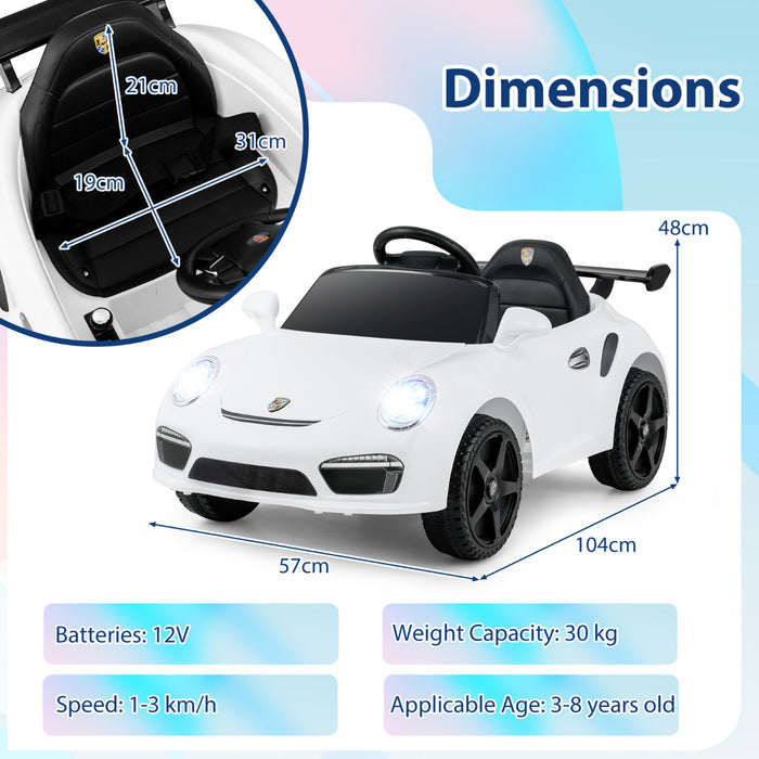 Licensed Porsche Electric Vehicle 12V Kids Ride on Car with Remote Control-