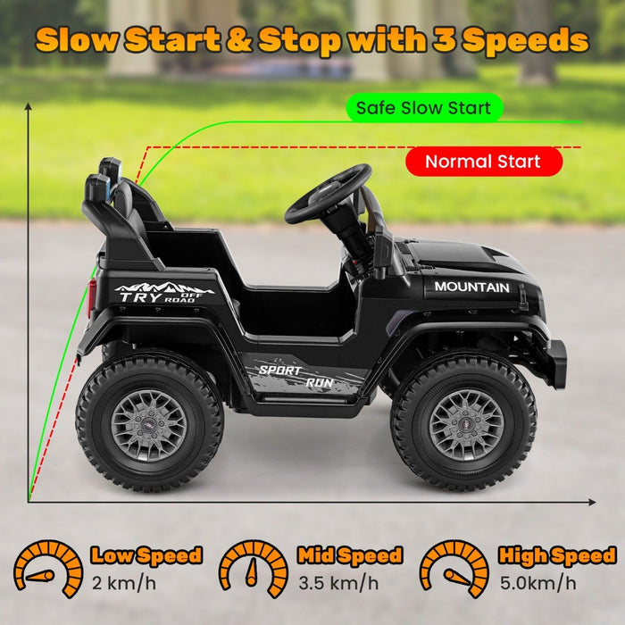 12V Kids Ride on Car with Soft Start and Battery Powered-