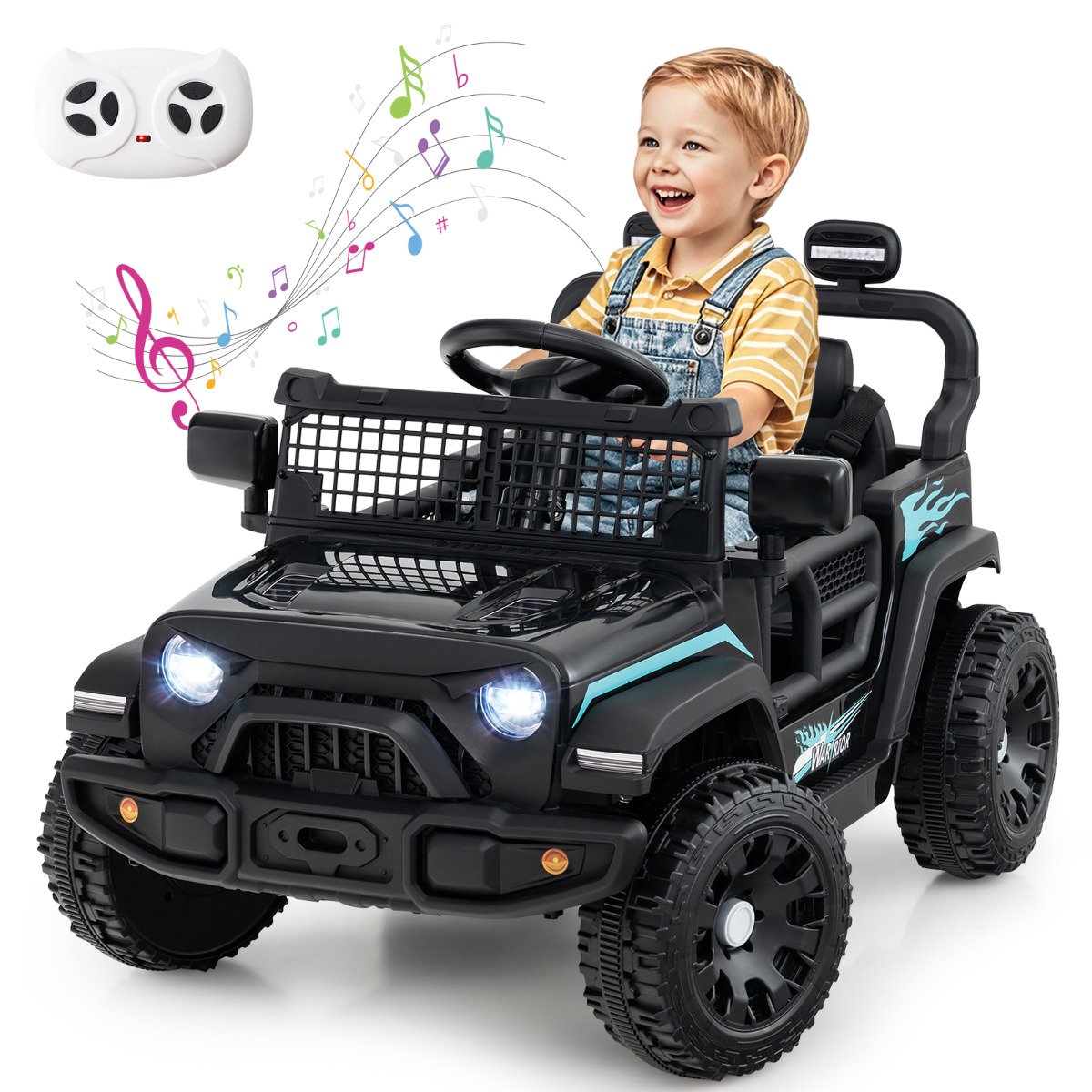 12V Kids Ride on Truck Car with Remote Control for Kid Over 3 Years Old-