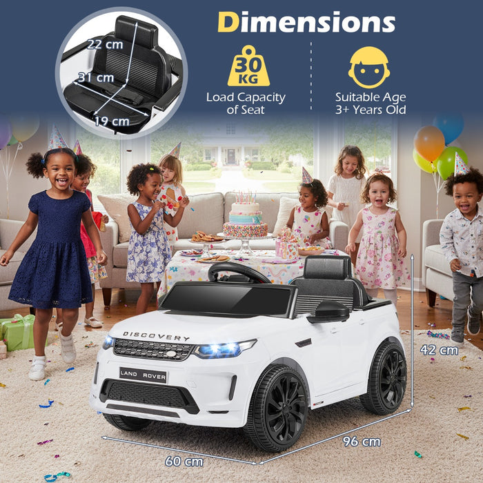 12V Ride on Car with Remote Control and Music Licensed Land Rover-