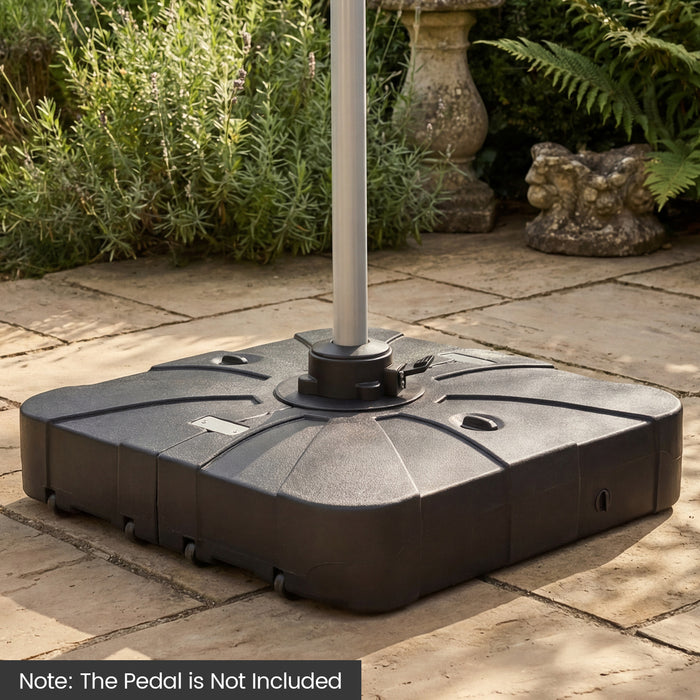 130 kg/170 kg Outdoor Cantilever Umbrella Base with Wheels Heavy-Duty Offset Patio Umbrella Stand-