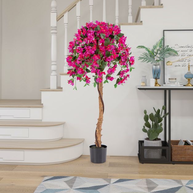 130cm Artificial Azalea Tree with 576 Flowers and 288 Leaves 2 Pack-Red