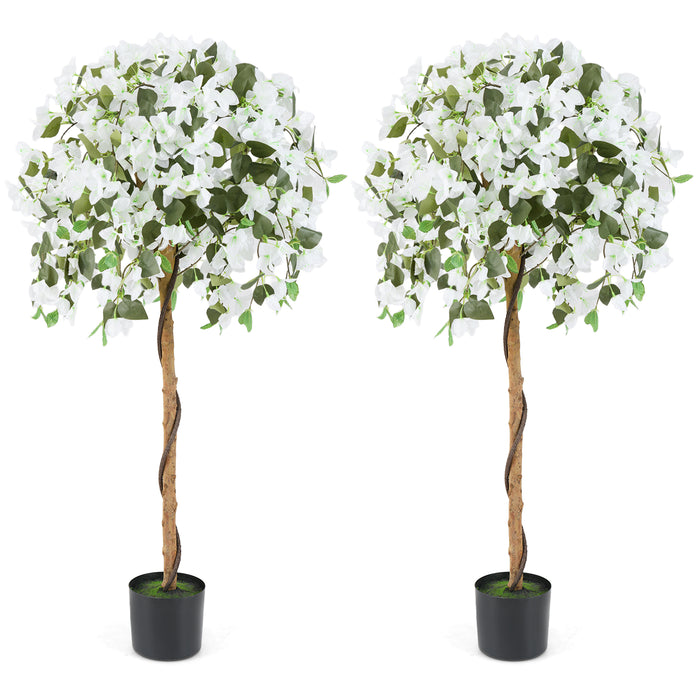 130cm Artificial Azalea Tree with 576 Flowers and 288 Leaves 2 Pack-Red