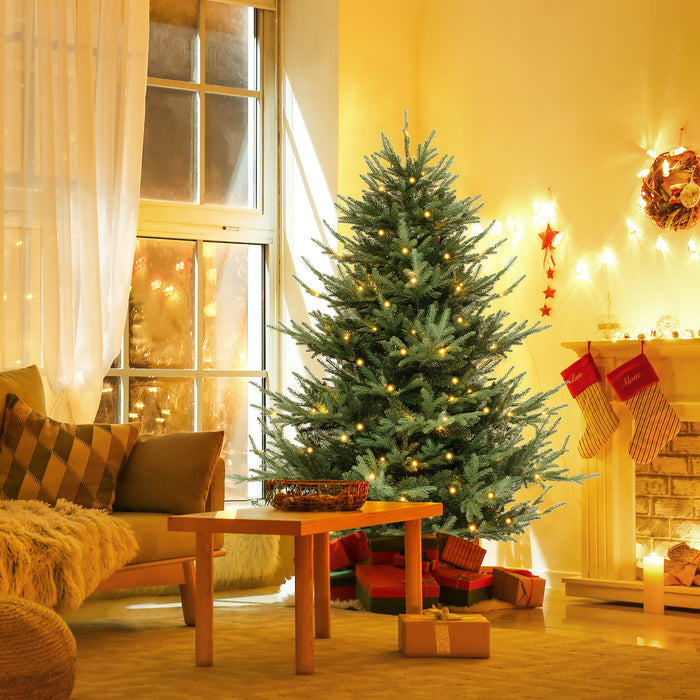 135 cm Artificial Christmas Tree Faux Hinged Xmas Tree with 442 Branch Tips-