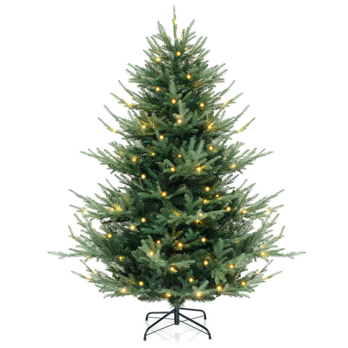 135 cm Artificial Christmas Tree Faux Hinged Xmas Tree with 442 Branch Tips-