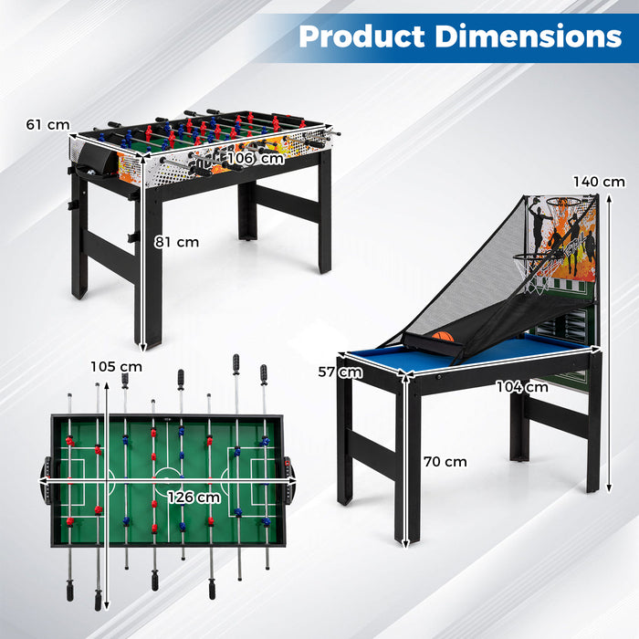 14-in-1 Combo Game Table Set Multi-Game Table 126 CM - Billiards-