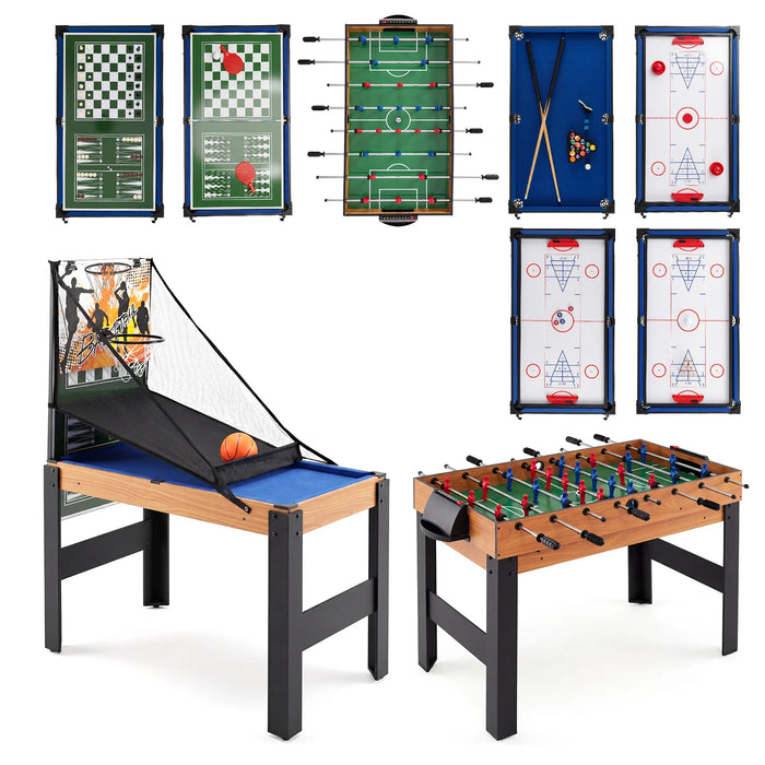 14-in-1 Combo Game Table Set Multi-Game Table 126 CM - Billiards-