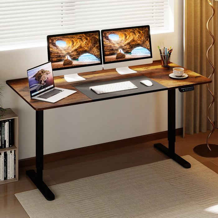 140 x 70 cm Height Adjustable Electric Standing Desk with Anti-Collision Design-
