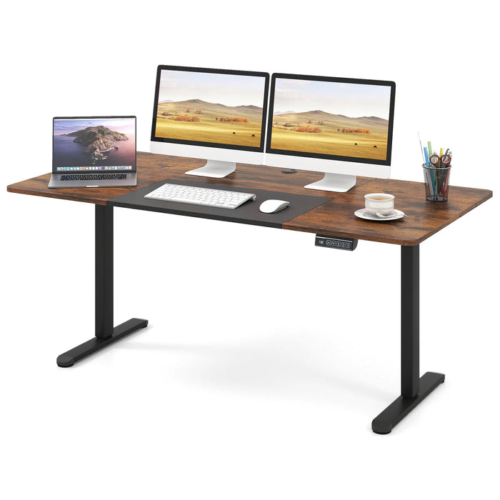 140 x 70 cm Height Adjustable Electric Standing Desk with Anti-Collision Design-