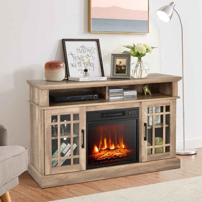 Fireplace TV Stand with 2000w Electric Insert and Remote Control-