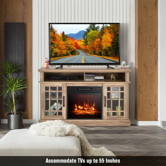 Fireplace TV Stand with 2000w Electric Insert and Remote Control-