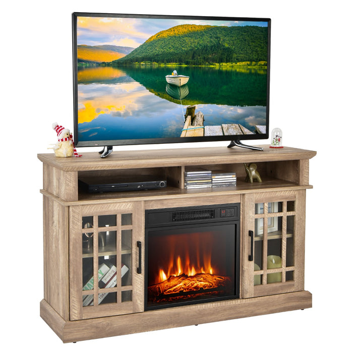 Fireplace TV Stand with 2000w Electric Insert and Remote Control-