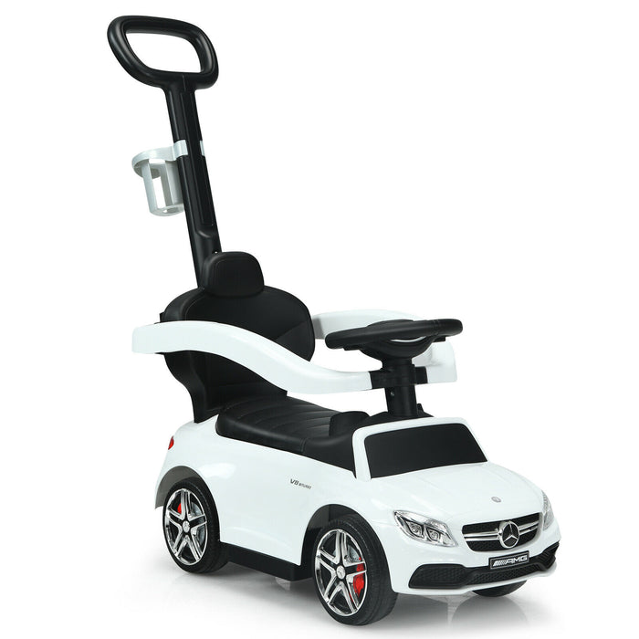 3 in 1 Ride on Push Car Licensed Mercedes Benz Car Slider Walker-