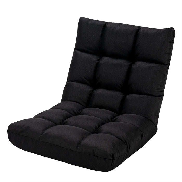 14-Position Adjustable Floor Chair with High Resilience Sponge-