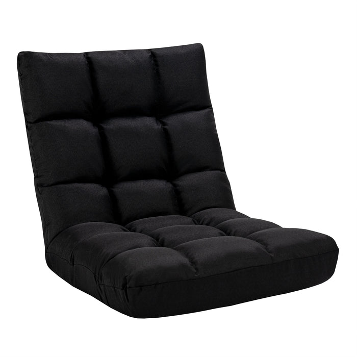 14-Position Adjustable Floor Chair with High Resilience Sponge-