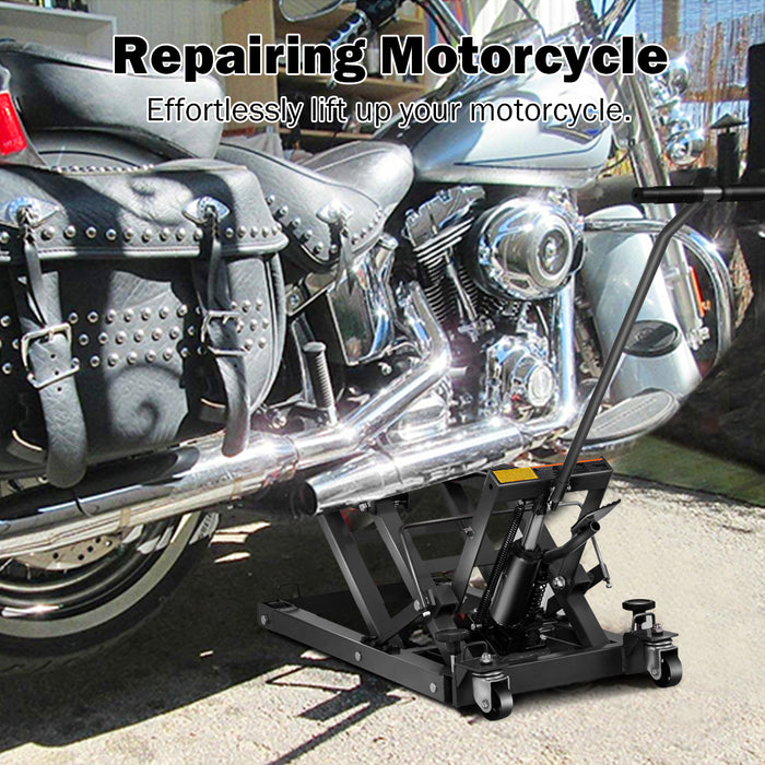 1500 LBS Hydraulic Motorcycle ATV Jack Lift Hoist Jacks Repair Bike Auto Hoists-