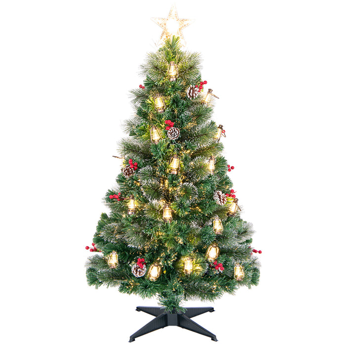 150/180CM  Artificial Christmas Tree with 8 Lighting Modes and Optical Fibers-