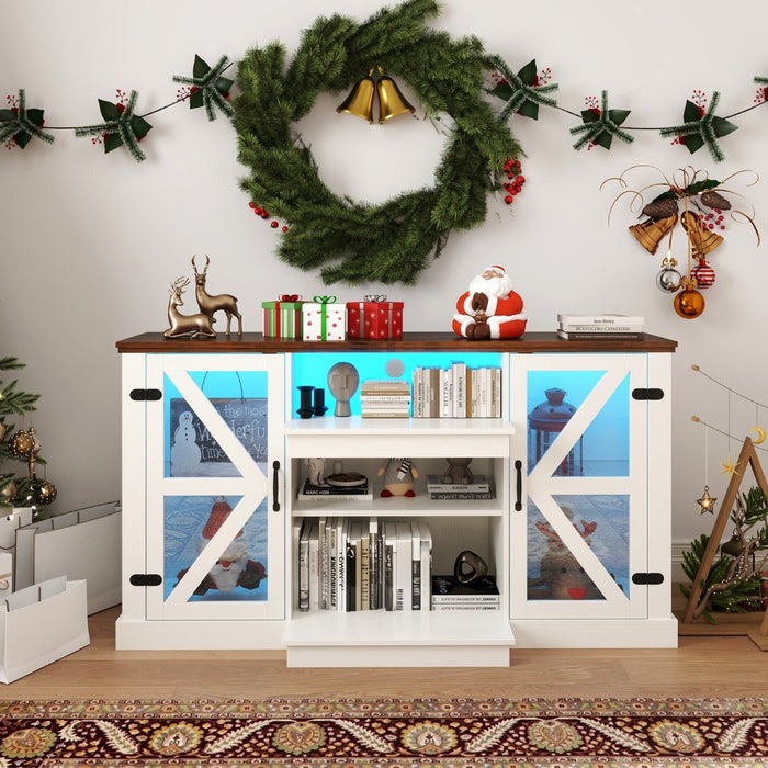 150 CM Media Console Table TV Cabinet for TVs up to 68 Inch-