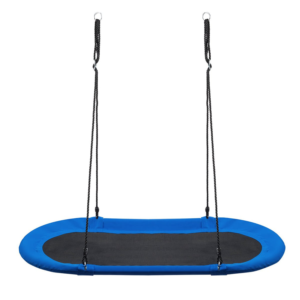 150 cm Oval Swing with Height-Adjustable Rope for Outdoor Indoor-