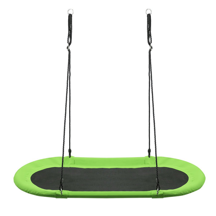 150 cm Oval Swing with Height-Adjustable Rope for Outdoor Indoor-