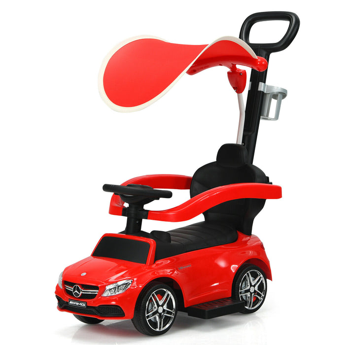 3 in 1 Ride on Push Car Licensed Mercedes Benz Car Slider Walker-