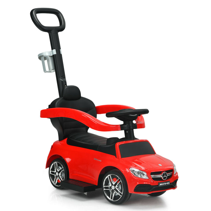 3 in 1 Ride on Push Car Licensed Mercedes Benz Car Slider Walker-
