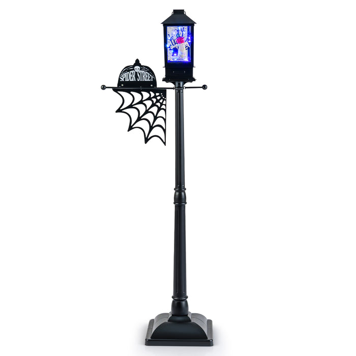 155 cm Halloween Lamp Post Sound-Activated with  Snowy Effects-