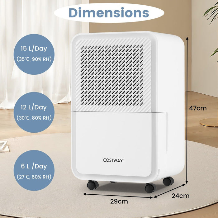 15 L Dehumidifier for Home with 4 Modes and 24H Timer-