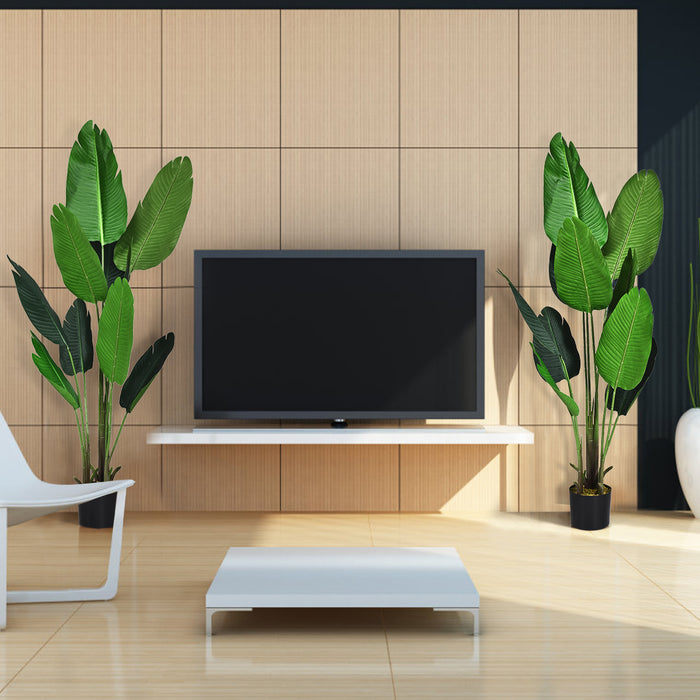 160cm Artificial Tropical Palm Tree with 10 Leaves and Black Pot